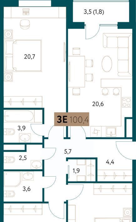 квартира г Москва метро Раменки ул Винницкая 8к/1 фото 1