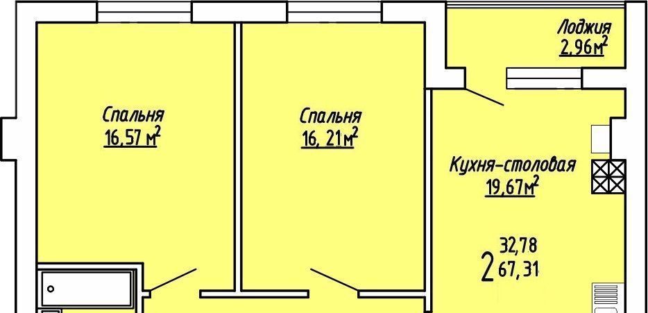 квартира р-н Рамонский с Ямное микрорайон «Рождественский» фото 1