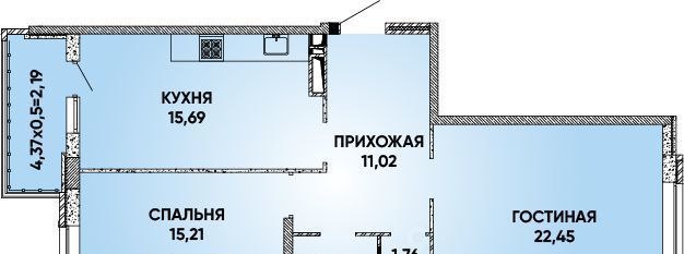 квартира г Краснодар р-н Прикубанский Парковый ул им. Григория Булгакова 10 Достояние мкр фото 1