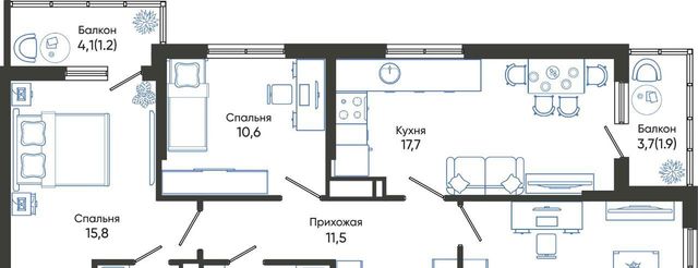 р-н Центральный ЖК Облака 2 фото