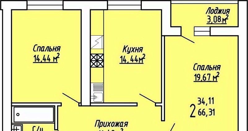 квартира р-н Рамонский с Ямное микрорайон «Рождественский» фото 1