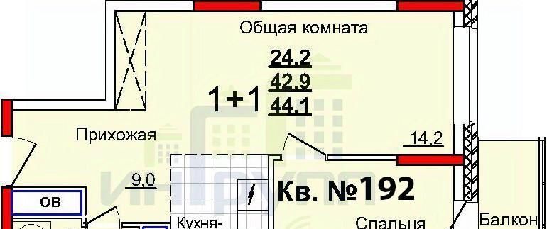 квартира г Тула р-н Центральный ул Академика Насоновой 1в фото 1