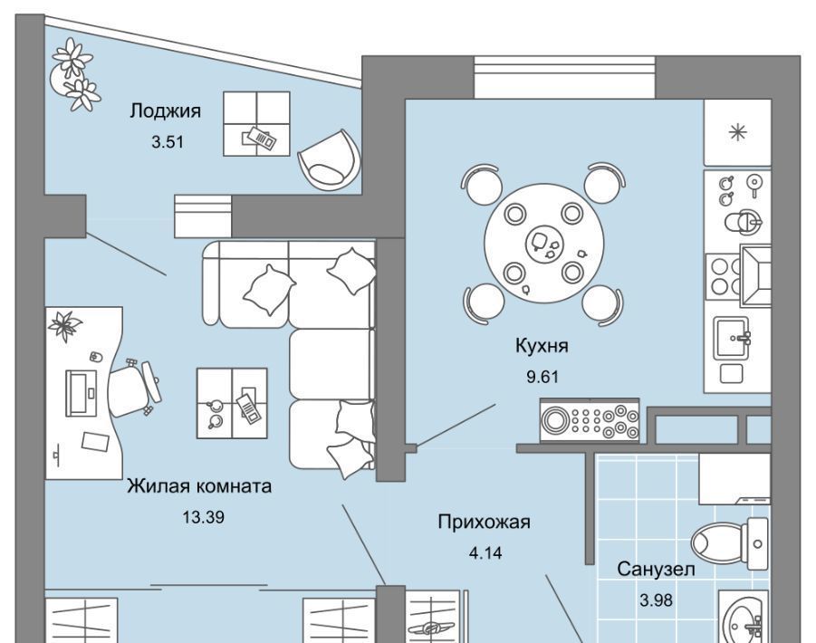 квартира г Ульяновск р-н Засвияжский микрорайон «Юго-Западный» 6 Ультраград жилой комплекс фото 1