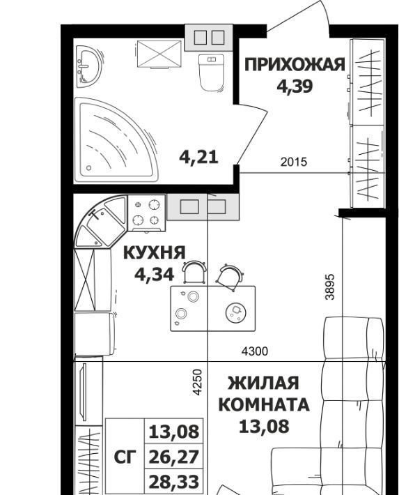 квартира г Ростов-на-Дону р-н Ленинский Новое поселение ул 20-я линия 80/81 мкр фото 1