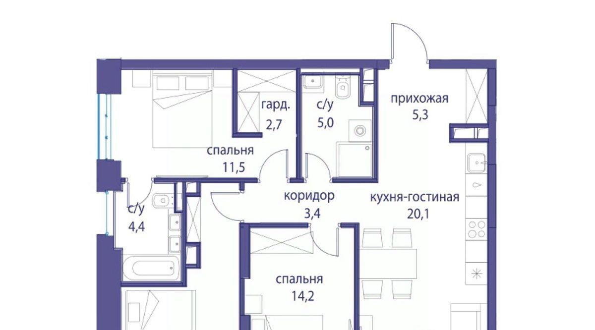 квартира г Москва метро Терехово ЖК «Остров» 2-й кв-л фото 1