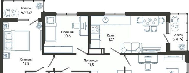 г Новороссийск р-н Центральный ул Куникова 47г ЖК Облака 2 фото