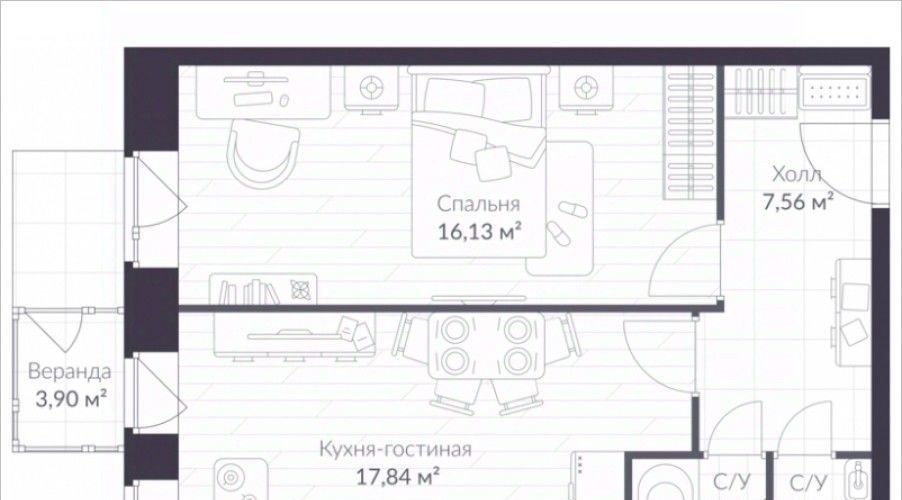 квартира г Санкт-Петербург п Стрельна ш Красносельское 22 метро Проспект Ветеранов фото 1