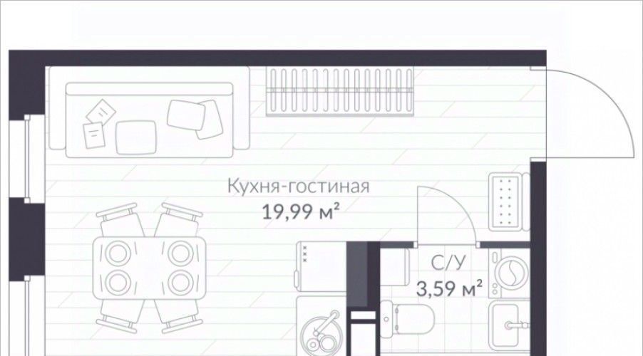 квартира г Санкт-Петербург метро Комендантский Проспект ул Парашютная 79к/1 фото 1