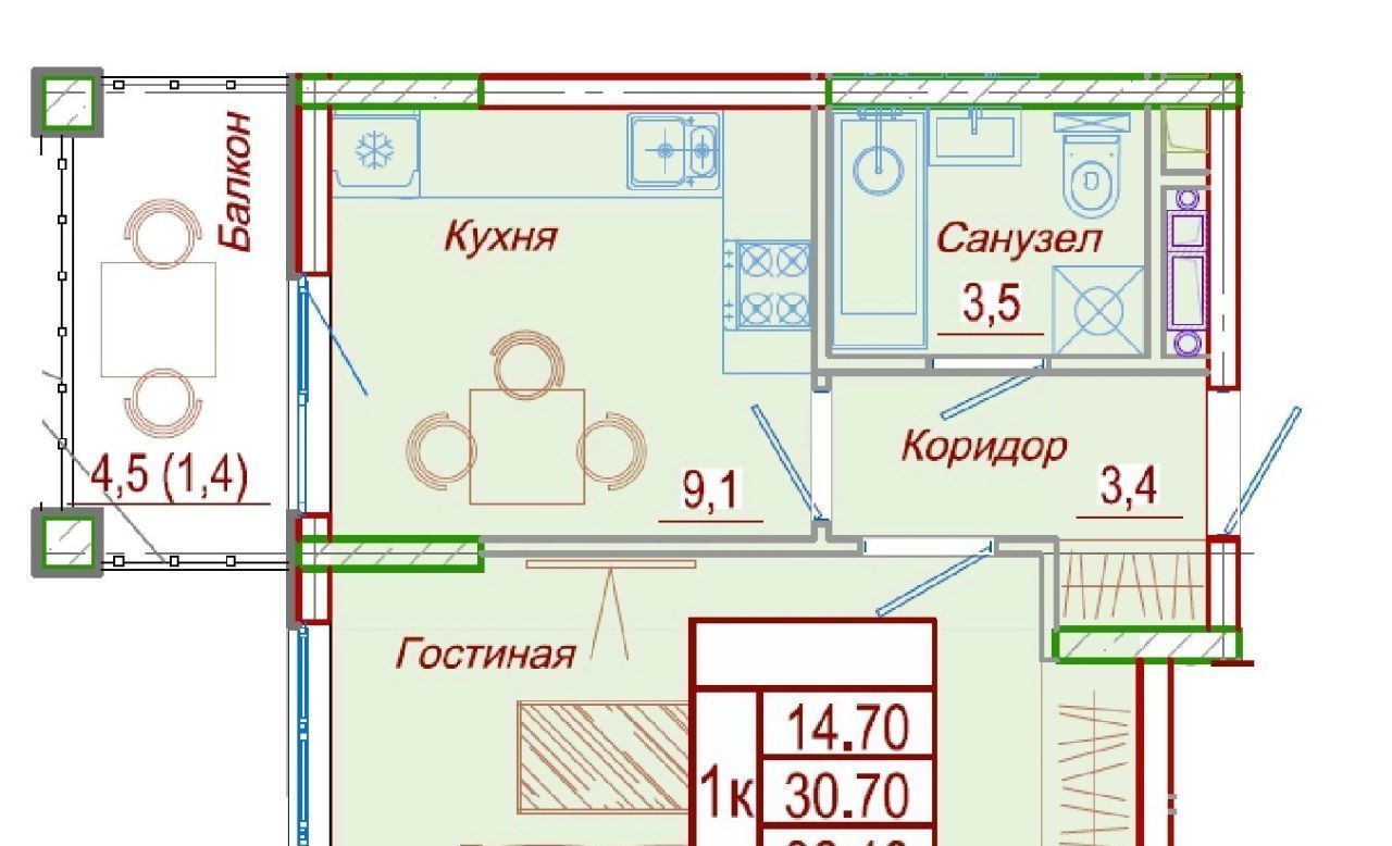 квартира р-н Анапский с Сукко ул Мирная 9к/3 муниципальное образование, Анапа фото 1