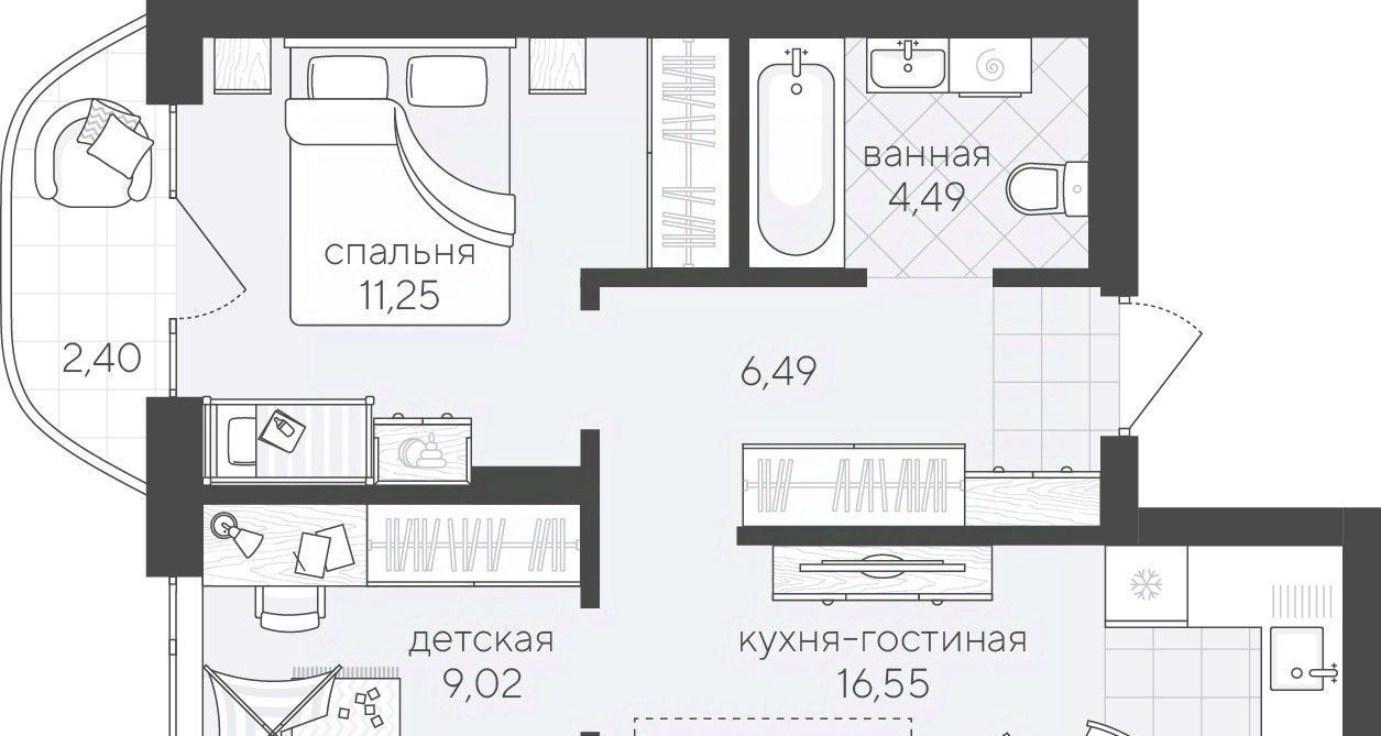 квартира г Новосибирск Заельцовская ул Кедровая 73 фото 1