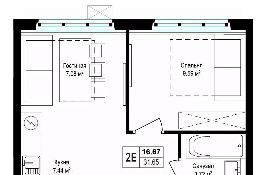 квартира городской округ Ленинский д Сапроново мкр Купелинка ЖК «Эко Видное 2.0» Битца фото 2