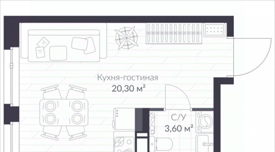 квартира г Санкт-Петербург метро Комендантский Проспект ул Парашютная 79к/1 фото 1