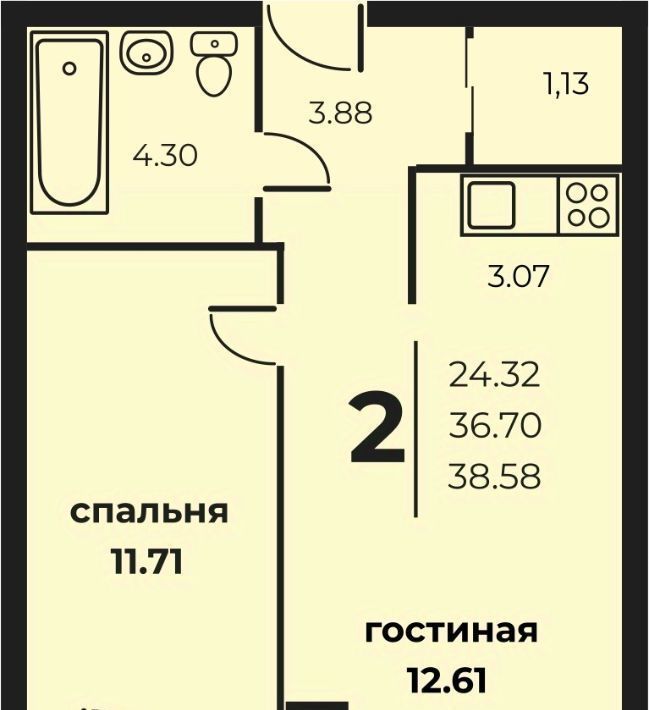 квартира г Волгоград р-н Ворошиловский Клубный дом «Академический» фото 1