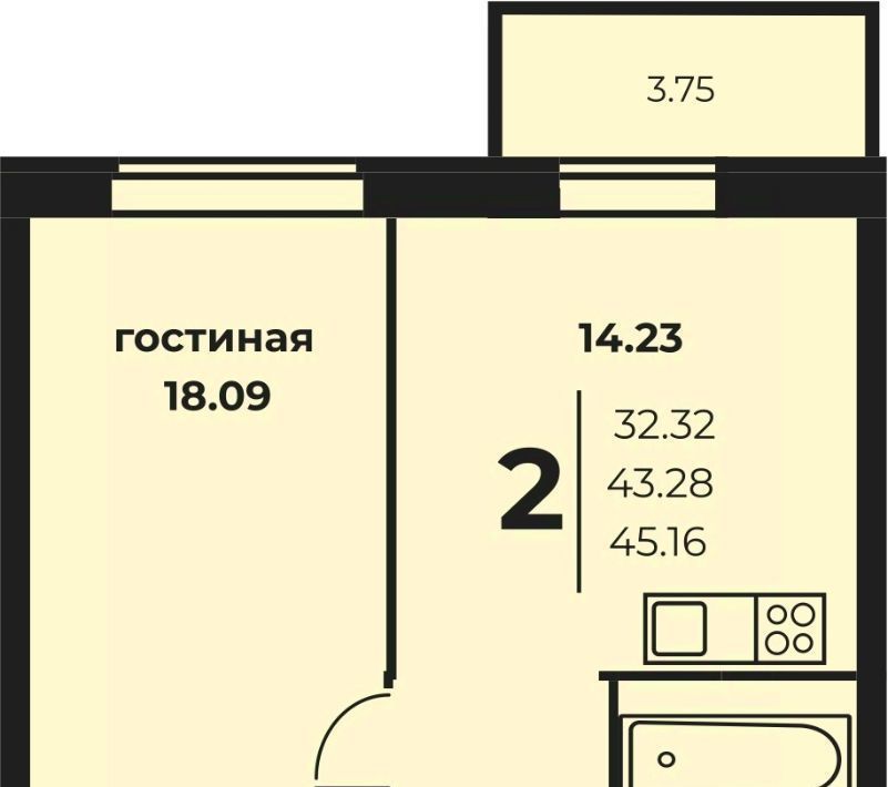 квартира г Волгоград р-н Ворошиловский Клубный дом «Академический» фото 1