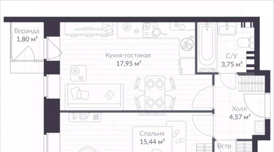 квартира г Санкт-Петербург п Стрельна ш Красносельское 22 метро Проспект Ветеранов фото 1