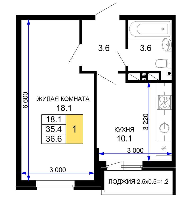 квартира г Краснодар р-н Прикубанский ул им. лётчика Позднякова 2/10 фото 4