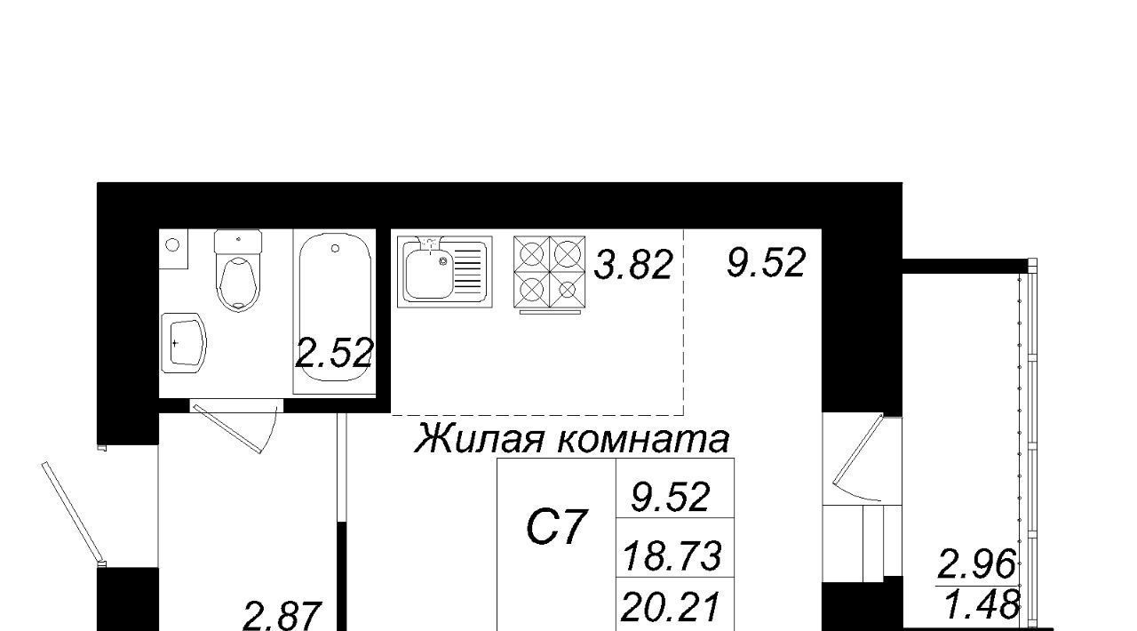 квартира р-н Зеленодольский с Осиново ЖК «Радужный-2» Осиновское с/пос, Авиастроительная фото 1