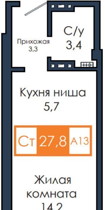 квартира г Красноярск р-н Советский Солнечный жилрайон, 5-й мкр фото 1