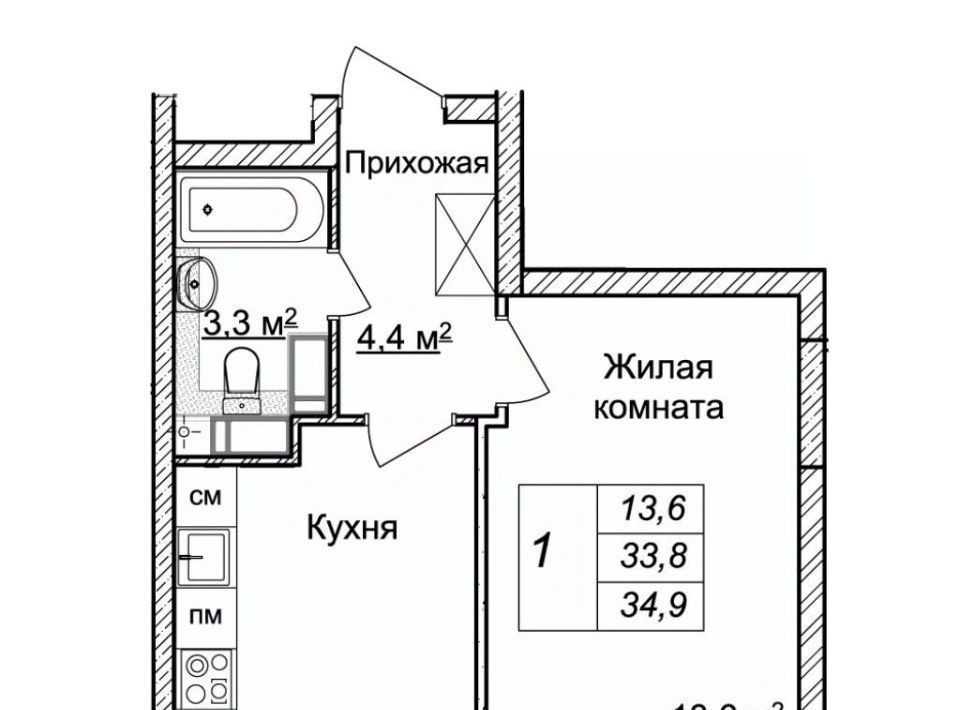 квартира г Нижний Новгород Горьковская ЖК «Новая Кузнечиха» 9 фото 1