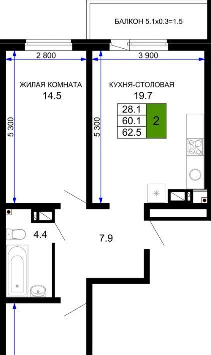 квартира г Краснодар р-н Прикубанский Николино Парк ЖК «Дыхание» фото 1