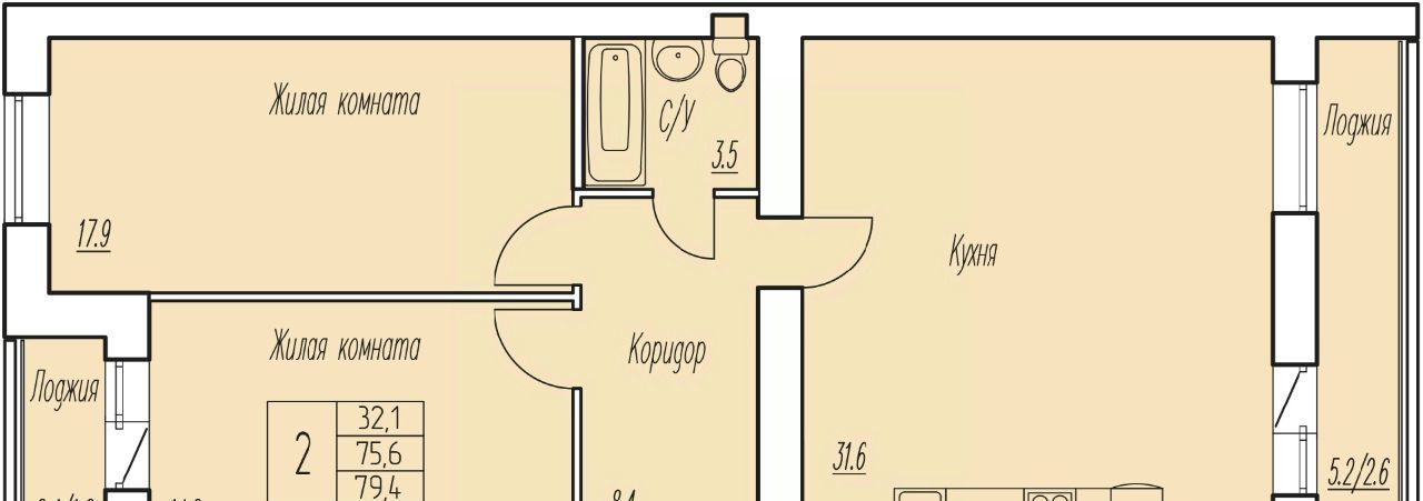 квартира пгт Стройкерамика Кошелев-Парк ЖК Видный-2 Юнгородок, Смышляевка городское поселение фото 1