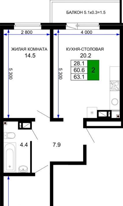 квартира г Краснодар р-н Прикубанский Николино Парк ЖК «Дыхание» фото 1