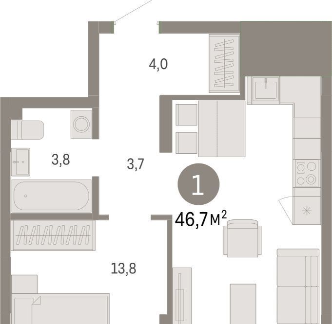 квартира г Тюмень р-н Калининский ул Молодогвардейцев 5к/1 фото 1