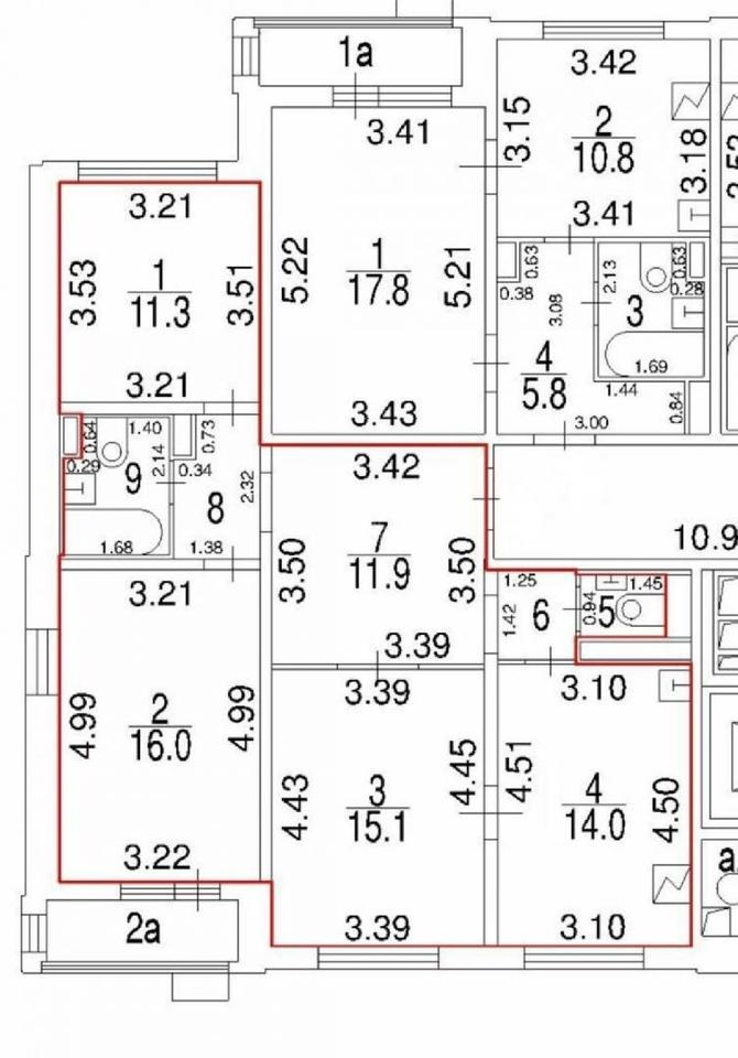 квартира г Москва метро Некрасовка ул Маршала Ерёменко 1к/2 фото 6