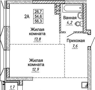 квартира г Новосибирск Берёзовая роща ул Фрунзе с 1 фото 1