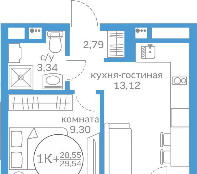 квартира г Тюмень р-н Калининский ул Краснооктябрьская 16 фото 1