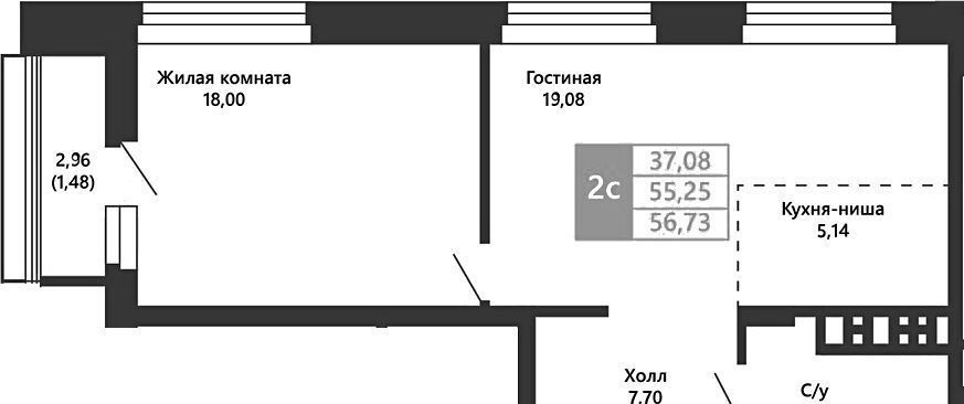 квартира г Новосибирск Заельцовская Аэропорт ЖК Легендарный-Северный фото 1