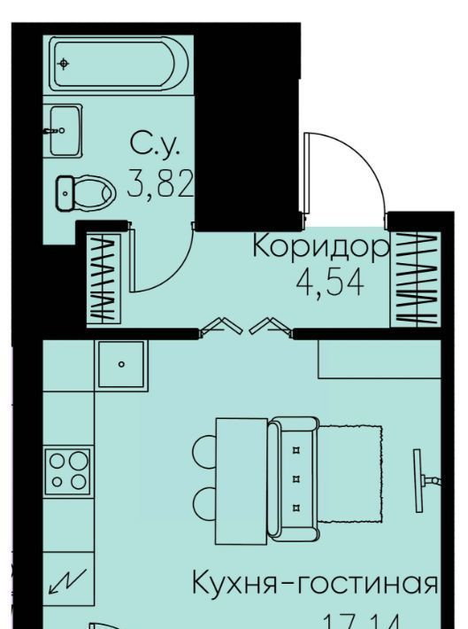 квартира г Санкт-Петербург метро Электросила ЖК Айди Парк Победы фото 1