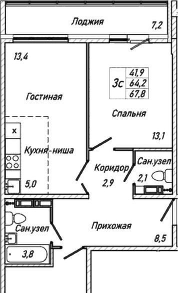 квартира р-н Новосибирский рп Краснообск ЖК Родина Площадь Маркса фото 1