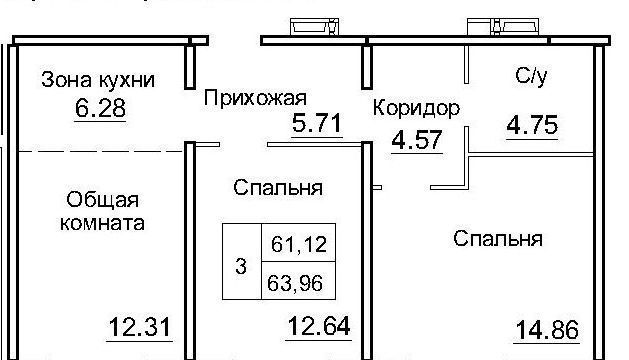 квартира р-н Новосибирский рп Краснообск мкр 3 12б Площадь Маркса фото 1