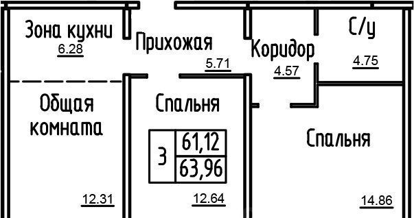 квартира р-н Новосибирский рп Краснообск мкр 3 12а Площадь Маркса фото 1