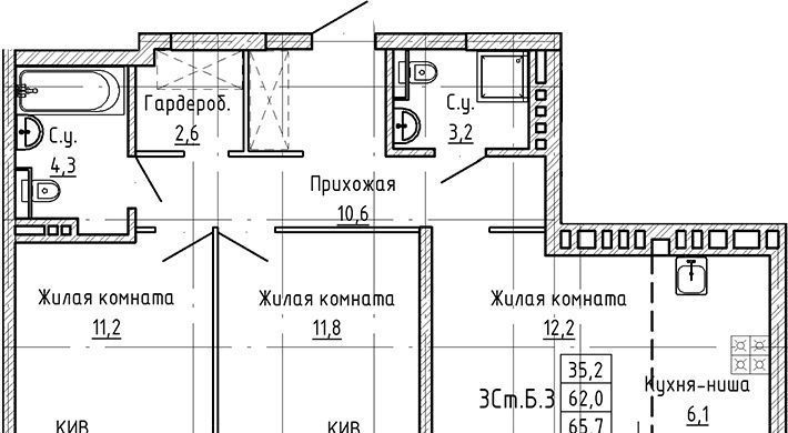 квартира г Новосибирск р-н Заельцовский Заельцовская ул Ляпидевского 5 фото 1