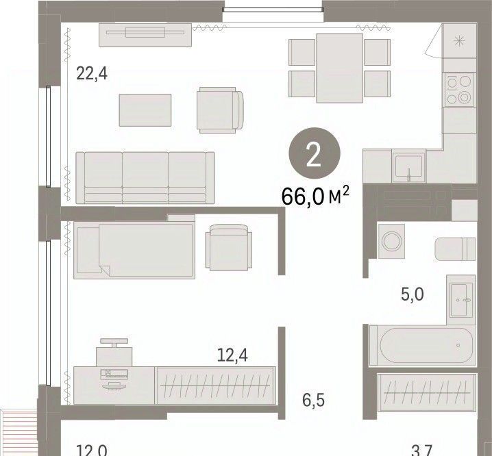 квартира г Тюмень р-н Калининский ул Тимирязева 8к/1 фото 1