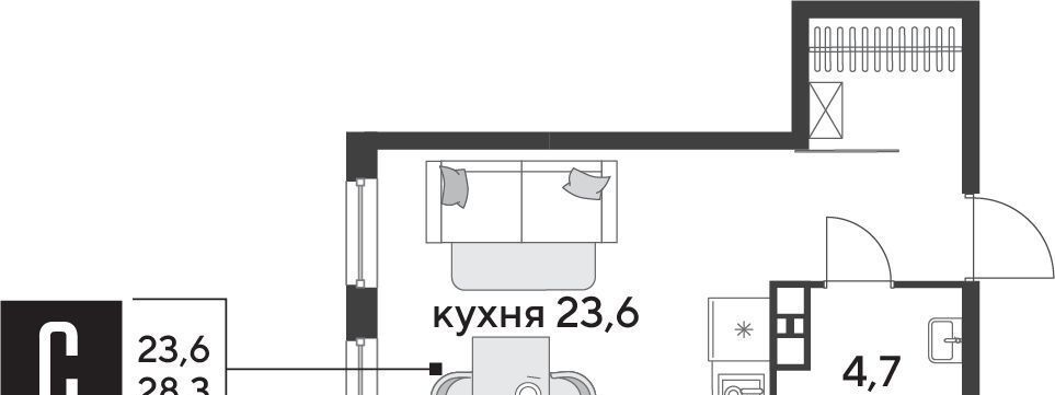 квартира г Краснодар р-н Прикубанский ЖК «Парк Победы» фото 3