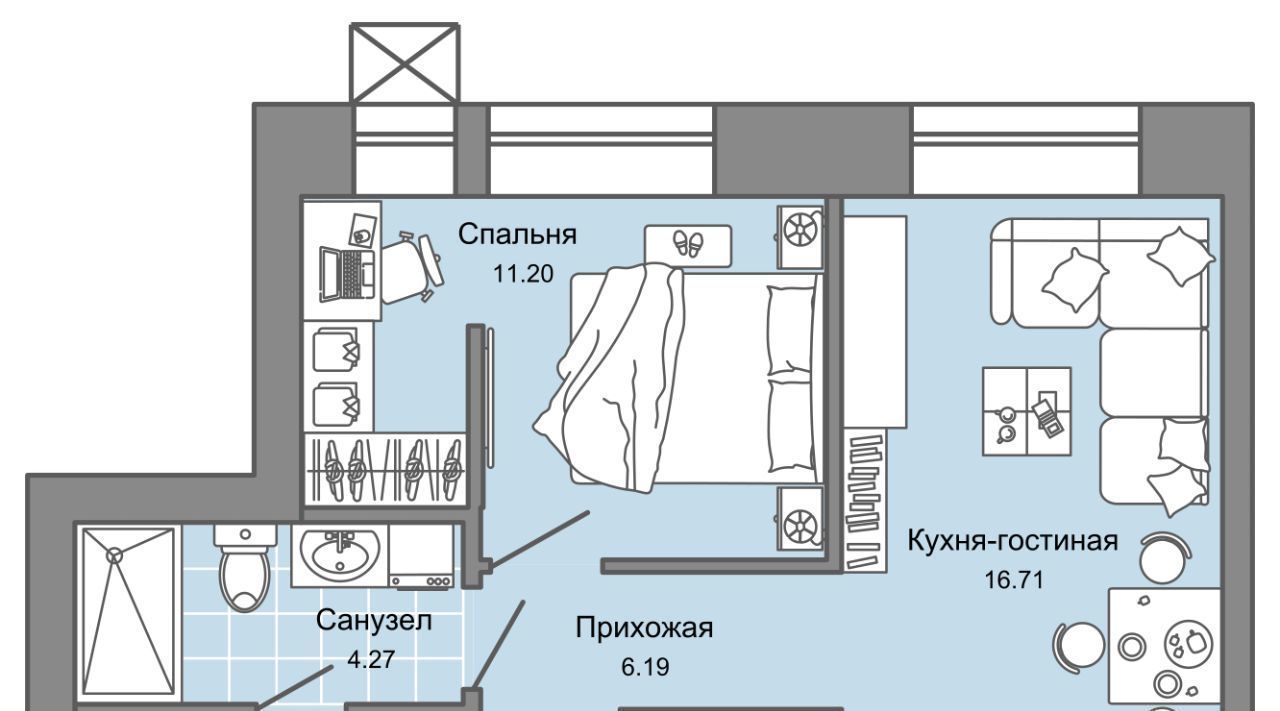 квартира г Екатеринбург Академический Чкаловская ЖК «Лес» фото 1