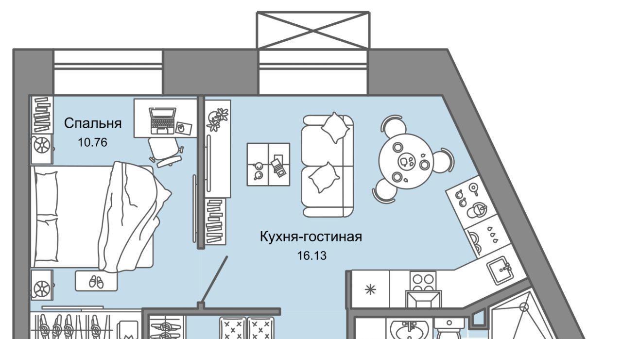 квартира г Екатеринбург Академический Чкаловская ЖК «Лес» фото 1