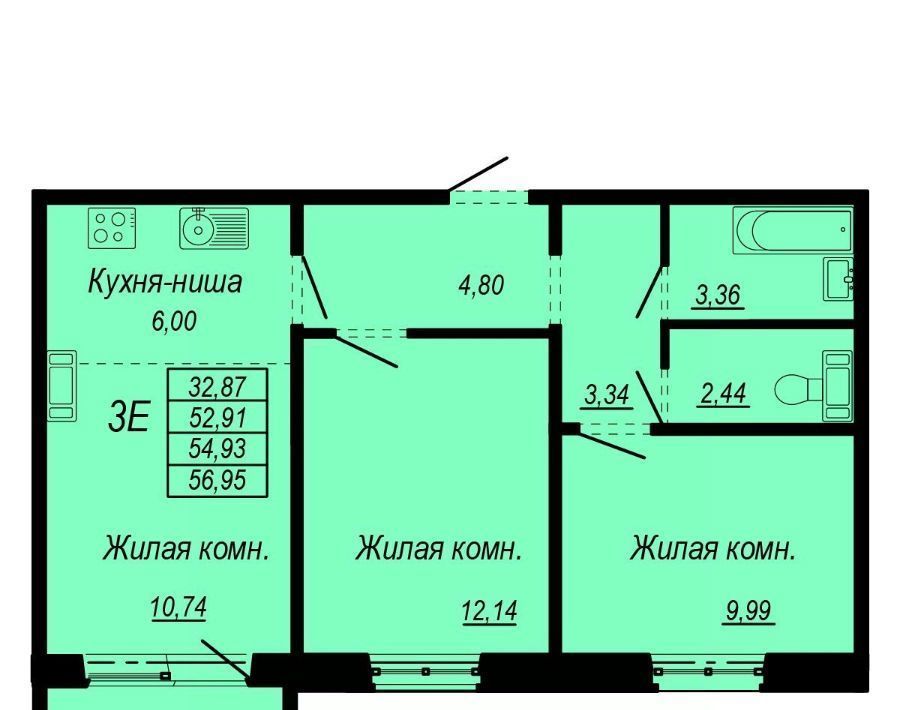 квартира г Хабаровск р-н Железнодорожный микрорайон «Берёзки» фото 1