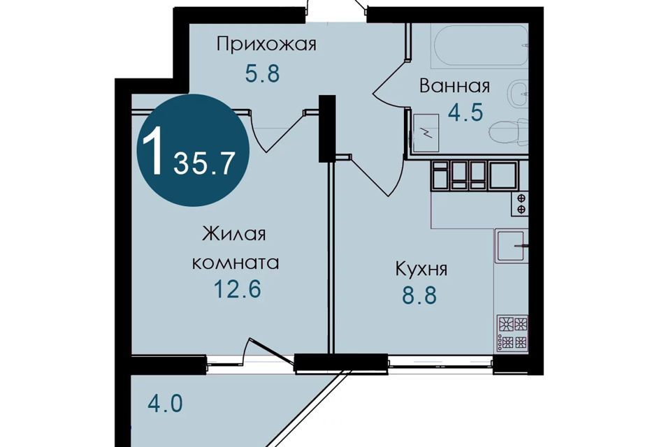 квартира г Новороссийск с Гайдук ул Труда 8 фото 6