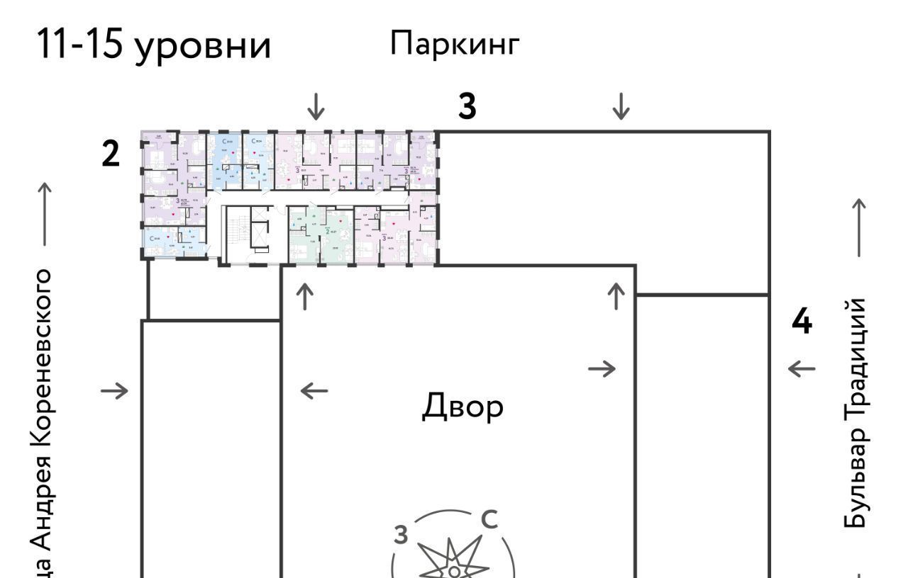 квартира г Тюмень р-н Калининский ул Андрея Кореневского 11 фото 2