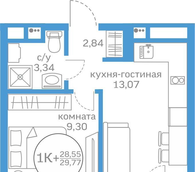 квартира г Тюмень р-н Калининский ул Краснооктябрьская 16 фото 1