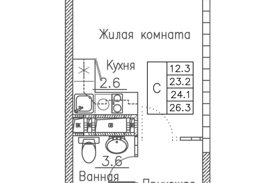 квартира г Владивосток р-н Ленинский ул Нейбута 137 фото 1