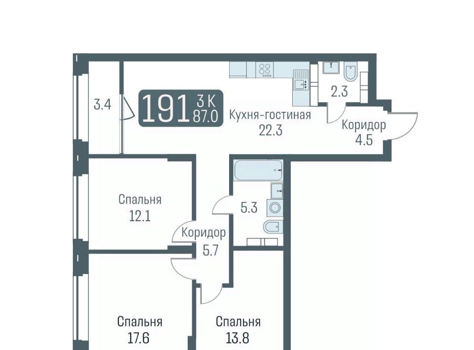 квартира г Новосибирск Студенческая ул Немировича-Данченко 145с/1 фото 1