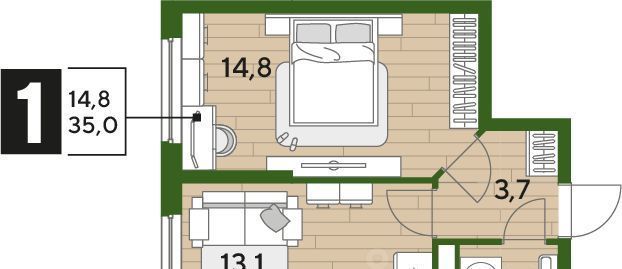 квартира г Краснодар р-н Прикубанский ул им. Анны Ахматовой фото 3