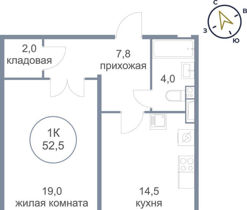 квартира г Сургут 22-й микрорайон ул Мелик-Карамова 88 ЖК Белые Ночи 22-й фото 1