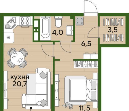 квартира г Краснодар р-н Прикубанский ул им. Анны Ахматовой фото 2