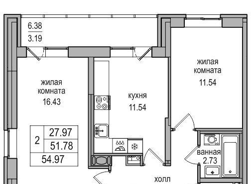 квартира г Санкт-Петербург п Парголово ул Заречная 46к/2 метро Парнас фото 1